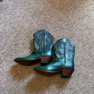 Justin Boots Green Western Women Shoes